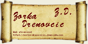 Zorka Drenovčić vizit kartica